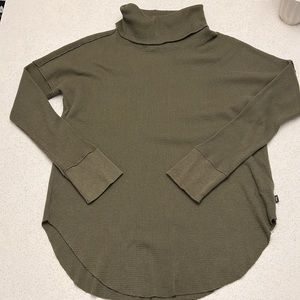 TNA cowl neck turtle neck olive green size M